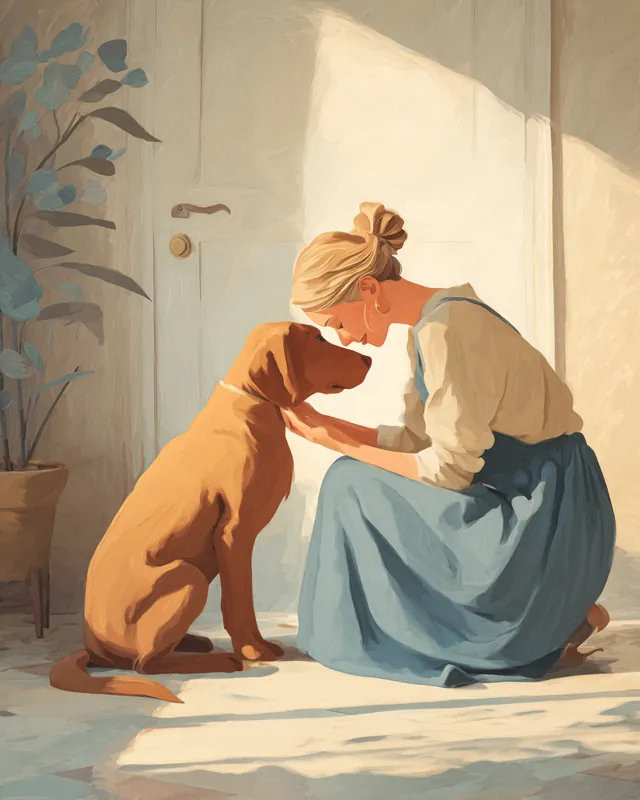 For the dog mom who cleaned it up and still posted the cute photo.